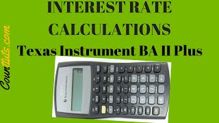 Calculating Interest Rates  BA II PLUS Texas Instrument Financial Calculator [upl. by Siger]