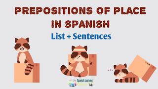 Prepositions of Place in Spanish List  Sentences [upl. by Htebazile]