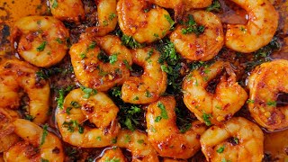 Spicy Garlic Butter Shrimp Recipe [upl. by Darby]