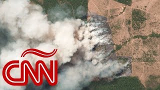 Incendios en la Amazonas imágenes satelitales muestran la gravedad del desastre [upl. by Haskins505]