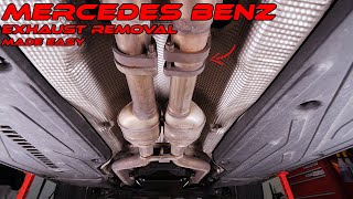 How To Remove Your Exhaust System On Your Mercedes Benz S500 Super Easy Mercedes Benz S Class W220 [upl. by Ardnnek]