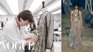 How a Dior Dress Is Made From Sketches to the Runway  Sketch to Dress  Vogue [upl. by Midis]