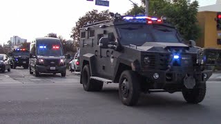 LAPD Metro Units Responding From Station [upl. by Annohsed]