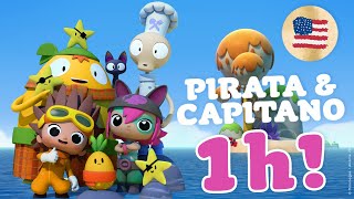 🇺🇸 Pirata and Capitano 🐙 An hour of adventure   4 and  Kids Adventure [upl. by Eiznekam]