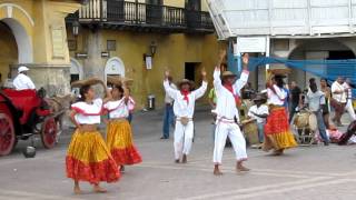 Traditional Dancing in Cartagena Colombia  Cumbia [upl. by Okechuku]