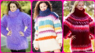 Best Mohair sweaters Icelandic sweatershand knitted sweaters designs for women [upl. by Olrac427]