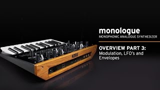 Korg monologue Video Overview Part 3 Modulation LFO Envelope [upl. by Eeloj]