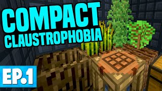 Minecraft Compact Claustrophobia  A NEW KIND OF quotSKYBLOCKquot 1 Modded Questing Skyblock [upl. by Eisyak]