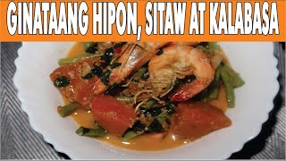 Ginataang Hipon Sitaw at Kalabasa Recipe by CookinGee [upl. by Caprice]