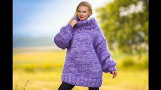 Fuzzy purple mohair sweater by SuperTanya [upl. by Keldah339]