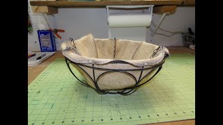 How To Make A Burlap Liner For Hanging Baskets [upl. by Fi]