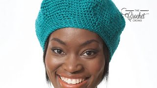 Crochet Classic Beret Pattern  EASY  The Crochet Crowd [upl. by Devi]