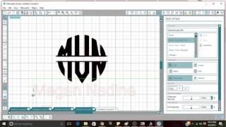 Beginner Circle Monogram SIlhouette Studio EASY [upl. by Rayshell952]