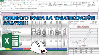 FORMATO EXCEL PARA VALORIZACIÓN DE OBRAS [upl. by Jerman267]