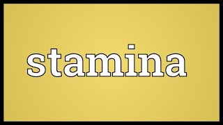 Stamina Meaning [upl. by Menken199]