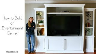 How to Build a Large DIY Entertainment Center [upl. by Akiem359]