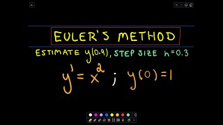 Eulers Method  Another Example 1 [upl. by Ysle]