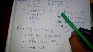 EULERS MODIFIED METHOD easier way Numerical methods [upl. by Sheeb]