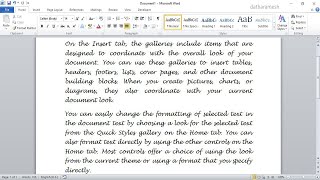 How to Type Text In Cursive Writing In MS Word [upl. by Angelia]