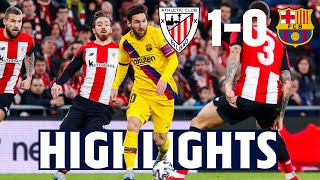 HIGHLIGHTS  Athletic de Bilbao 1  FC Barcelona 0 [upl. by Odranoel795]