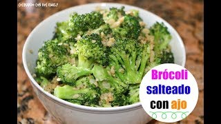 Brócoli salteado con ajo  vegetariano  Ros Emely [upl. by Inajna]