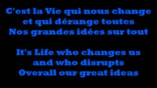 Patrick Bruel  Pour La Vie Paroles  English [upl. by Eillek]