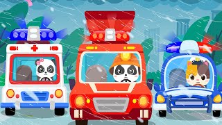 Baby Rescue Squad  Ambulance Police Car Fire Truck 🚑🚒🚓  Nursery Rhymes  Kids Songs  BabyBus [upl. by Candy644]