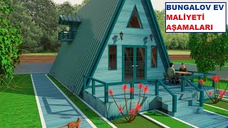 Bungalov Ev Maliyeti 🏡 Ahşap Üçgen Ev Yapımı Baştan Sona Tüm Aşamaları A Frame House👌 [upl. by Ahsiya]