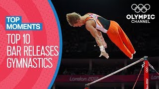 Top 10 Gymnastics Horizontal Bar Releases at Olympic Games  Top Moments [upl. by Gnod611]