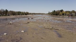 Lake vanishes after Michigan dam fails during record flooding [upl. by Helve]