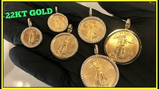 22kt GOLD Coin PENDANTS [upl. by Htebaile]