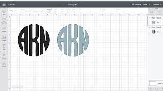 HOW TO Make A Monogram in Cricut Design Space [upl. by Giglio]