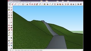 SketchUp  How to make the road on terrain without plugins [upl. by Small81]