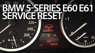 BMW E60 E61 reset service reminder inspection maintenance 5Series [upl. by Ayahsal]