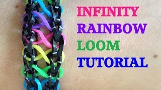 INFINITY Loom Bracelet Tutorial Rainbow Loom l JasmineStarler [upl. by Collum]