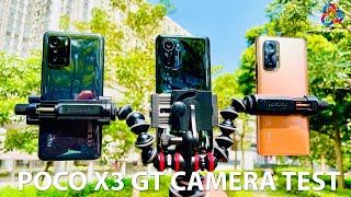 POCO X3 GT vs POCO F3 vs Redmi Note 10 Pro CAMERA TEST [upl. by Ocirederf]