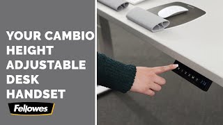 How to Use Cambio Height Adjustable Desk Handset [upl. by Celina]