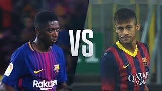 Ousmane Dembele vs Neymar Jr  Who Did The Best Barca Debut [upl. by Ainniz]