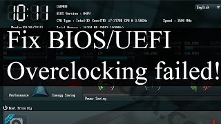 How to fix overclocking failed error BIOSUEFI [upl. by Adiahs107]