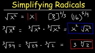 Simplifying Radicals [upl. by Cacie158]