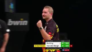 NINEDARTER Dimitri Van Den Bergh vs Stephen Bunting  2018 Grand Slam [upl. by Cuthbertson]