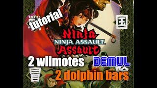 Ninja assault demul naomi Tutorial  2 wiimotes  2 dolphin bars [upl. by Westney]