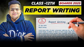 Report Writing  Class 12  FORMAT With FIX LINES  Report Writing Format  Boards 2025 [upl. by Jeuz498]