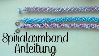 Anleitung Spiralarmband zum Selbstmachen  Armband Paris Glitzerlicht [upl. by Worl]