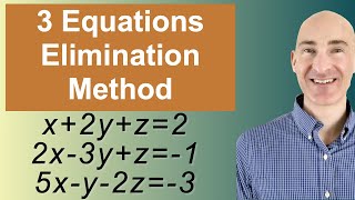 Solving Systems of 3 Equations Elimination [upl. by Toy498]