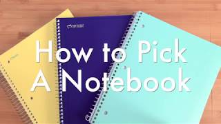 How To Pick A Notebook Back to School Supplies [upl. by Ama]