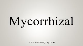 How To Say Mycorrhizal [upl. by Noraa84]