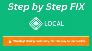 Local by flywheel Fix missing hosts entry error [upl. by Anoyi624]