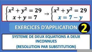 COMMENT RESOUDRE UN SYSTEME DE DEUX EQUATIONS A DEUX INCONNUE PAR SUBSTITUTION [upl. by Trant]