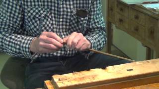 Making a Violin Bow 3 The Tip Facing [upl. by Anaoy]